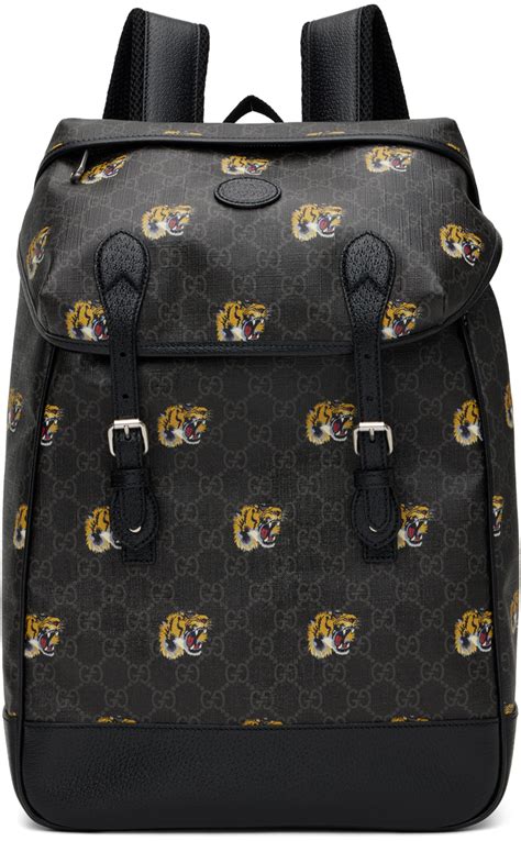 gucci tiger print nylon backpack.